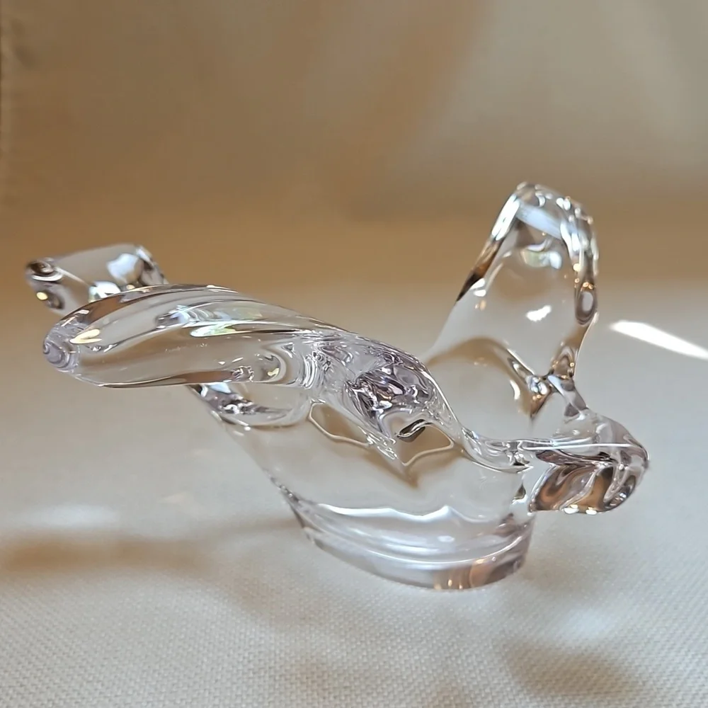 Vintage Princess House dove, bird, crystal bowl, candy dish, votive holder